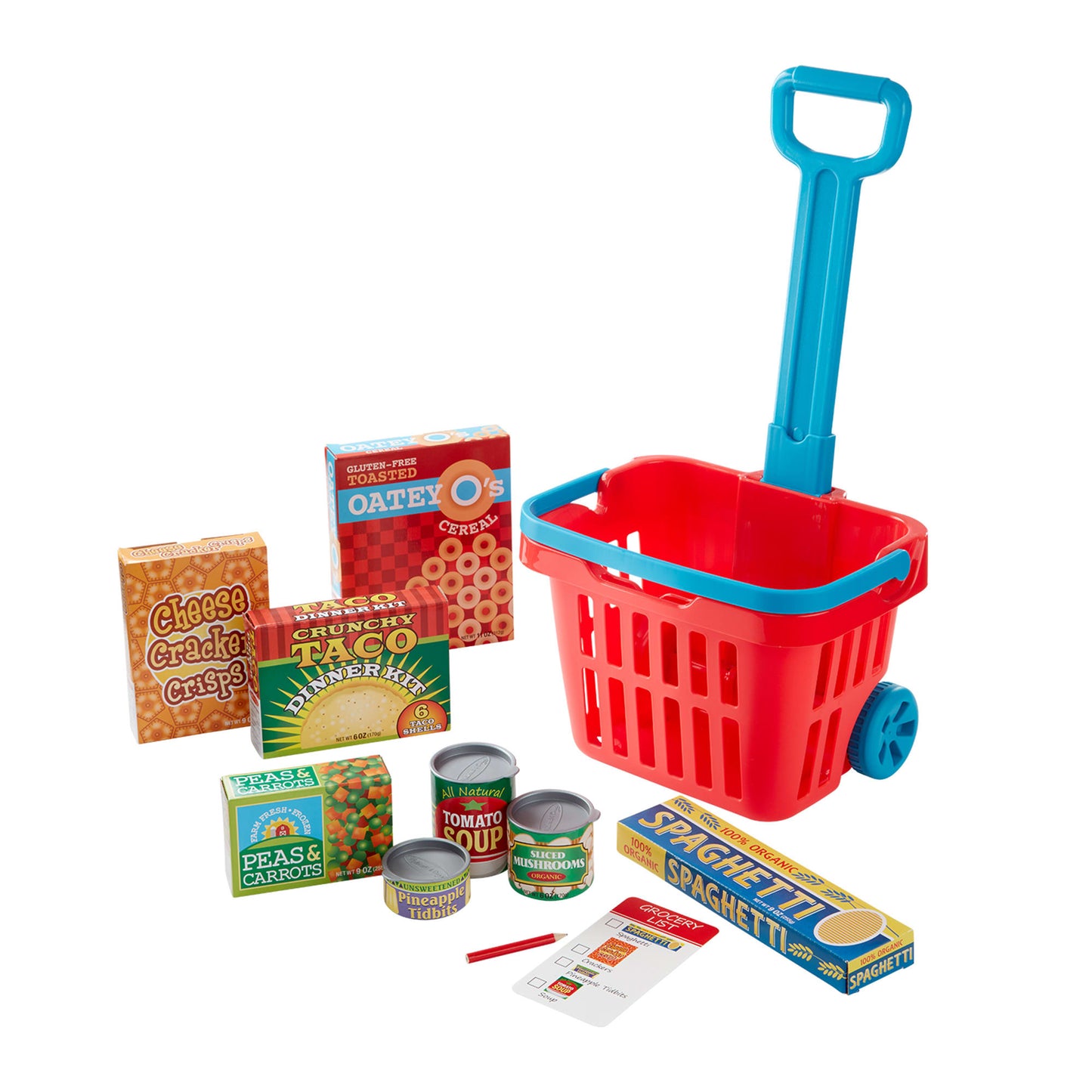 Fill & Roll Grocery Basket Playset