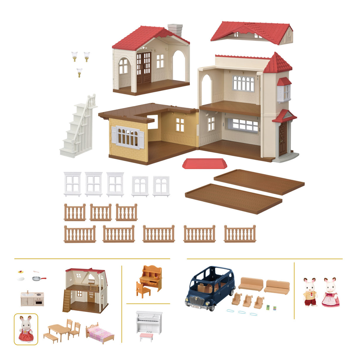 Red Roof Grand Mansion Gift Set -Calico Critters