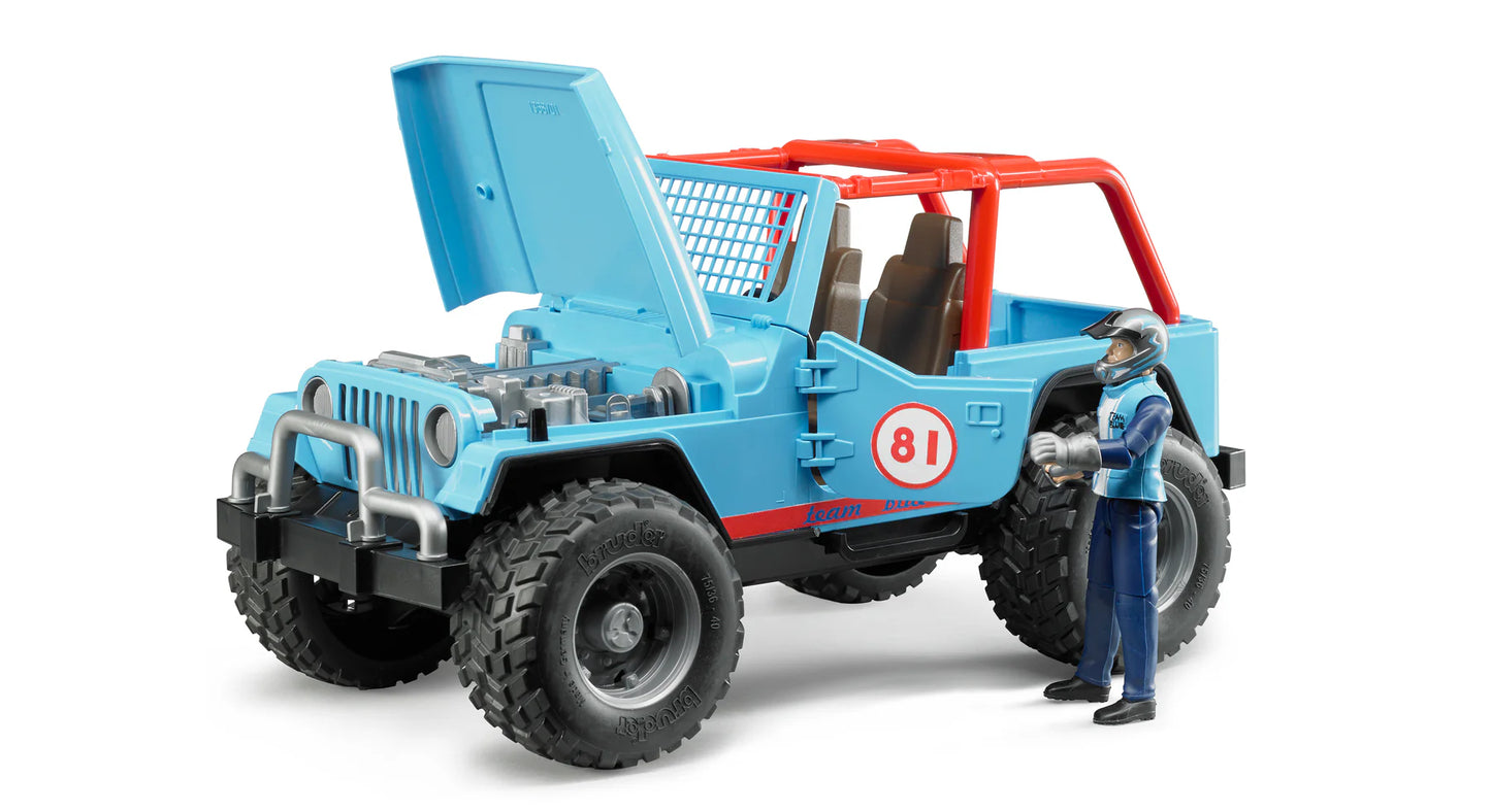 Bruder 02541 Jeep Cross Country Racer Blue w/ Driver 18.10.10