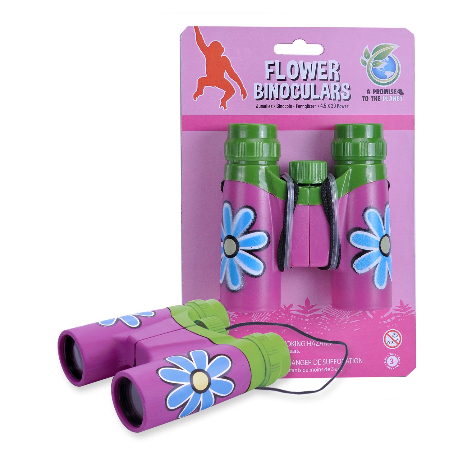 Binoculars - Girly Girl Flower - 9.3"