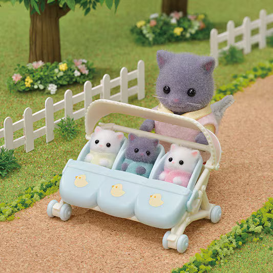 Triple Baby Stroller - Calico Critters