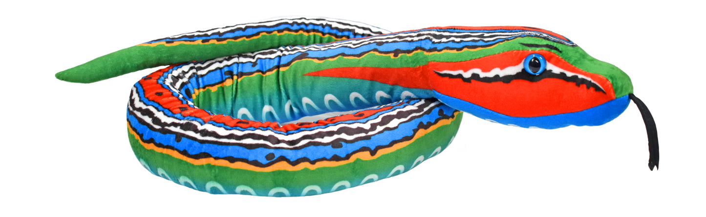 Snake Green Blue Red - 54"