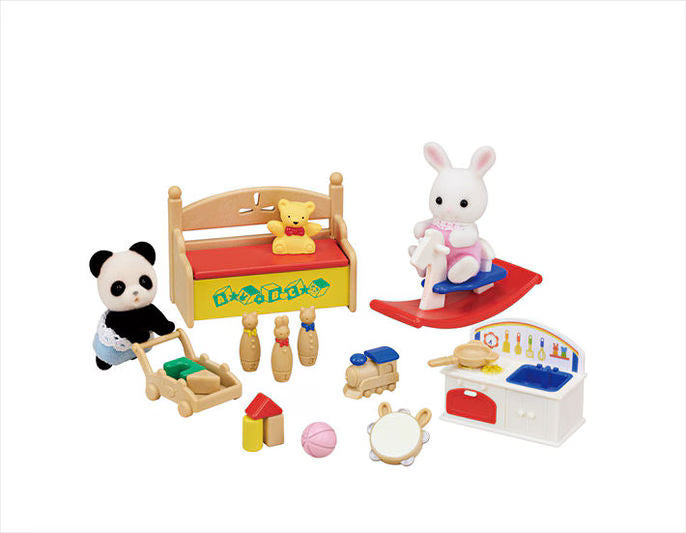 Babys Toy Box - Snow Rabbit & Panda - Calico Critters