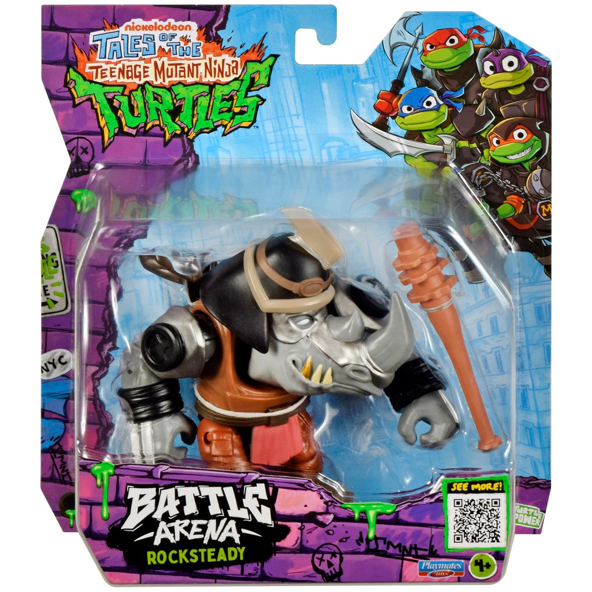 TMNT Battle Arena Rocksteady Basic Action Figure (Playmates)