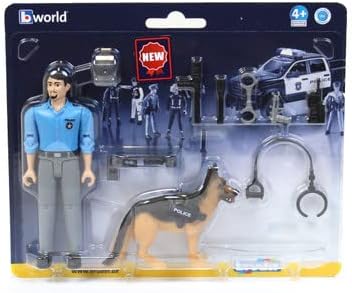 Bruder 62150 bworld Policeman with Dog
