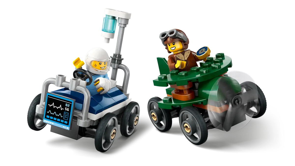 LEGO® City Airplane vs. Hospital Bed Race Car Pack (60459)