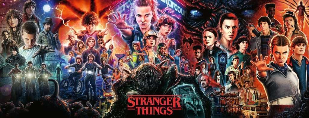 Stranger Things 1000pc Panoramic Puzzle