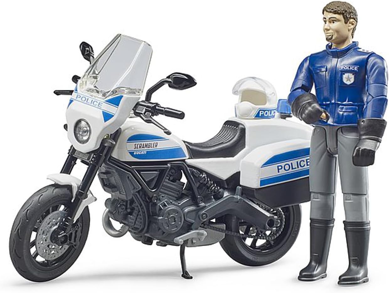 Bruder 62731 bworld Scrambler Ducati Police Motorbike w Policeman