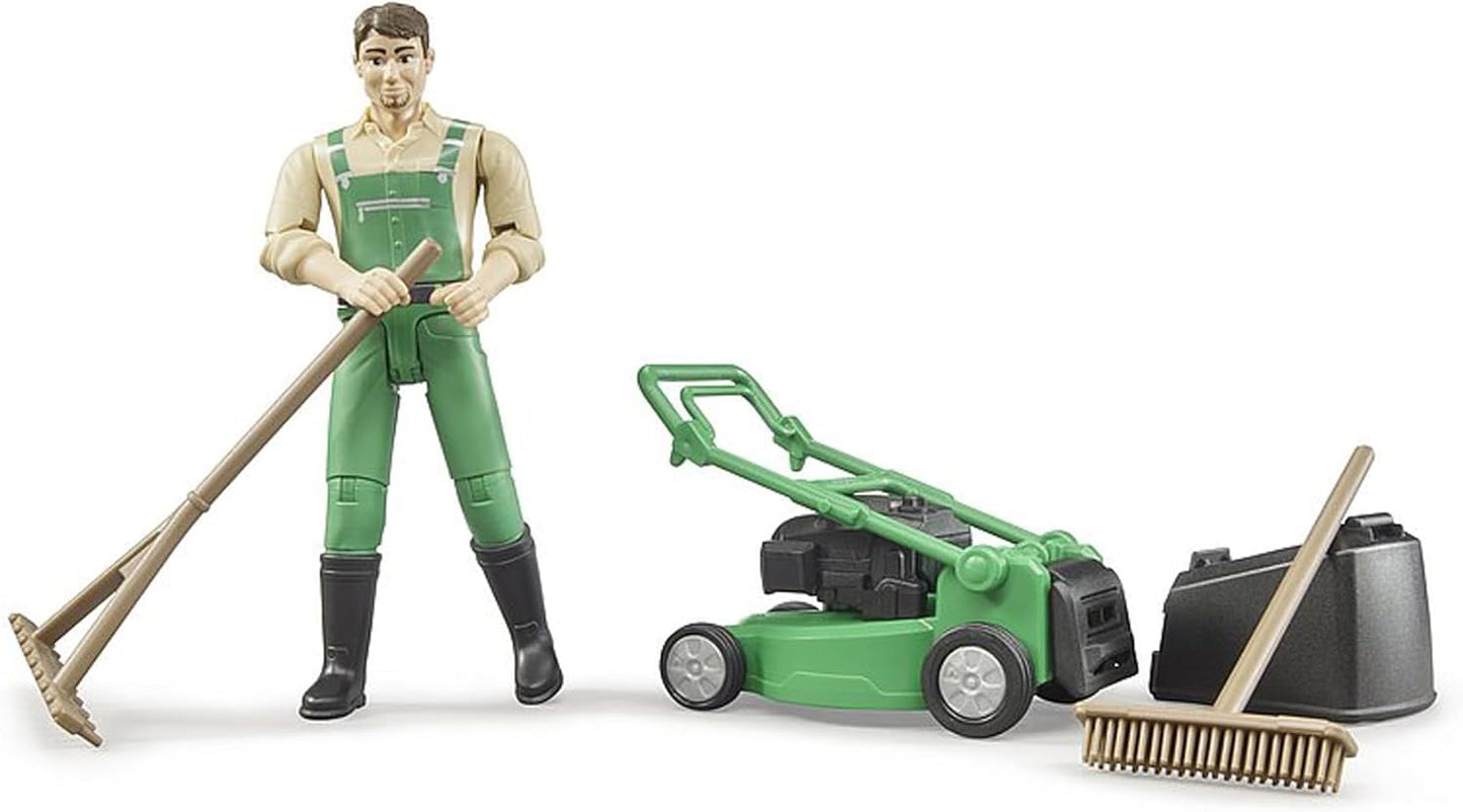 Bruder 62103 Bworld Gardener w/ Lawnmower and Equipment 6.6.8