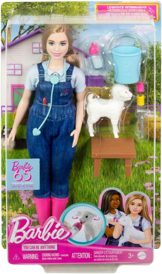 Barbie 65th Anniversary Doll Farm Veterinarian Blonde