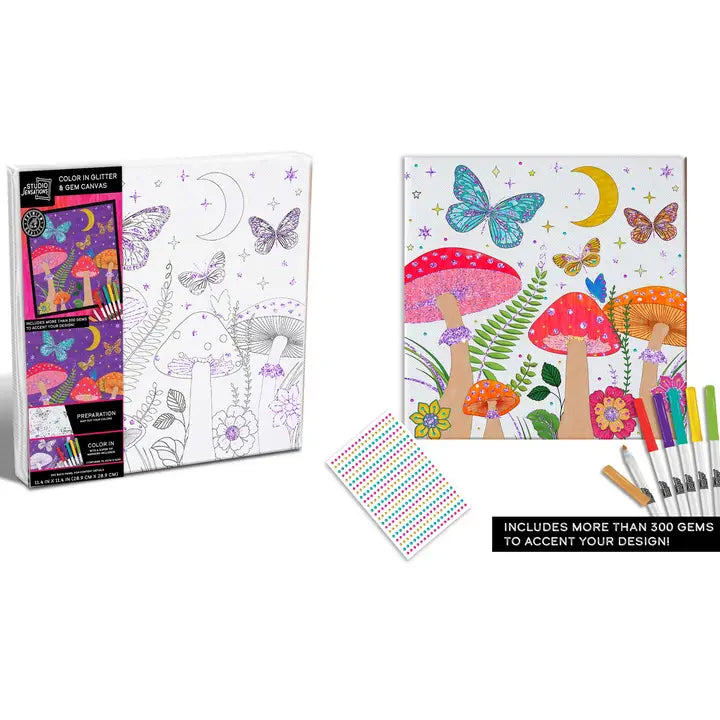 Mushroom Glitter Coloring Kit