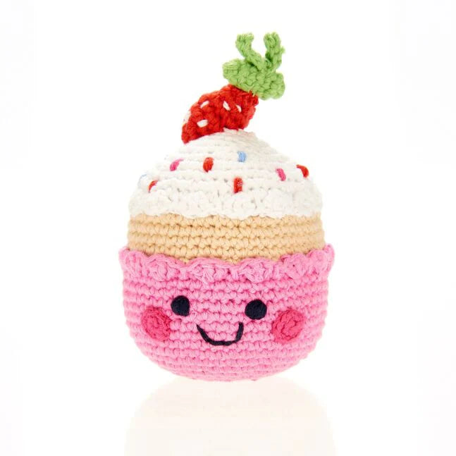 Pretend Play Food Rattle - Strawberry Cupcake