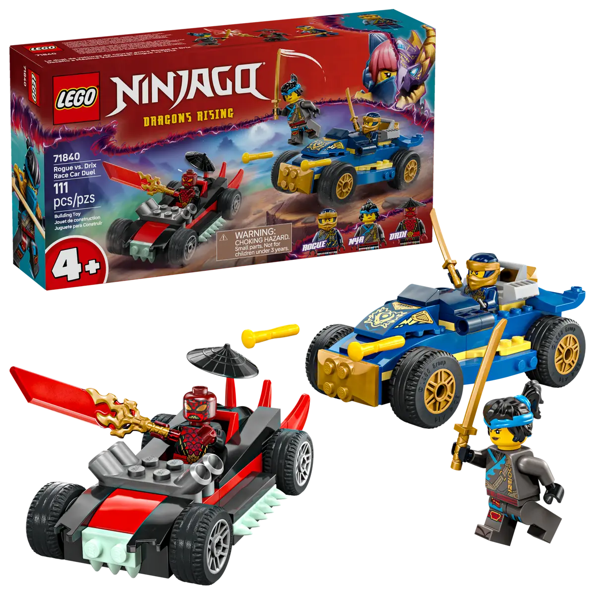 LEGO® NINJAGO® Rogue vs. Drix Race Car Duel 4+ (71840) – Sir
