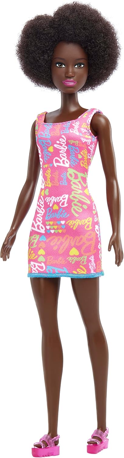 Barbie Doll Black with Pink Barbie Dress