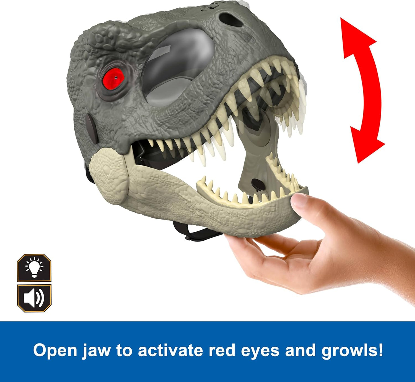 JW Rebirth T-Rex Rage N Roar Mask with LED