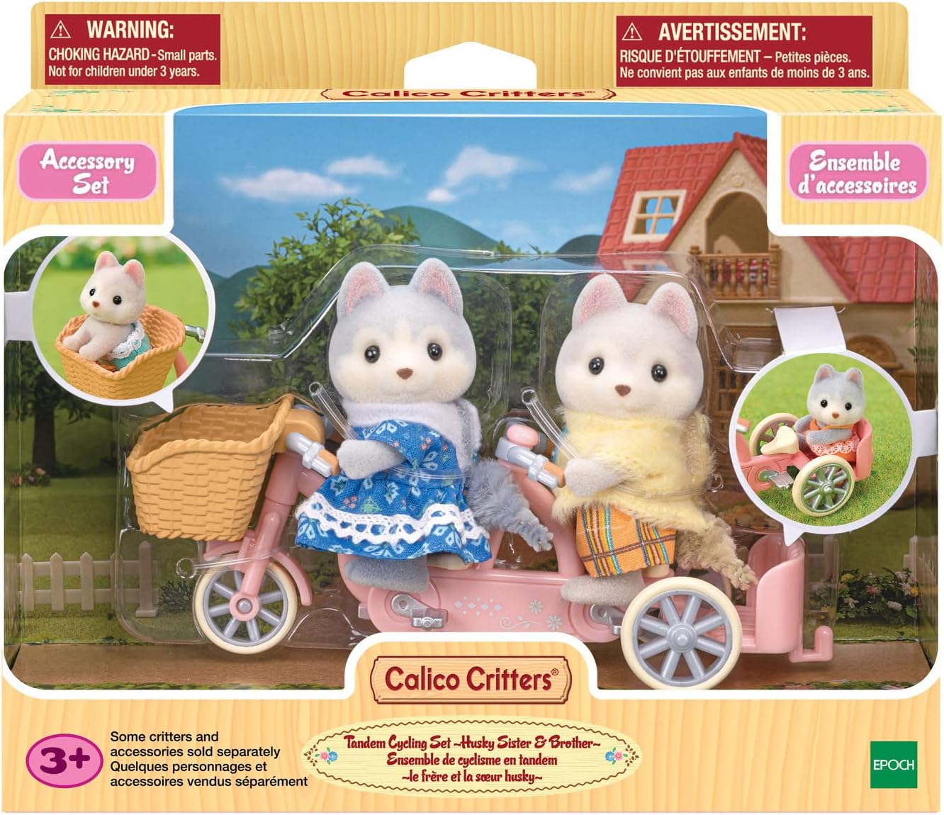 Tandem Cycling Set - Husky Sister & Brother - Calico Critters