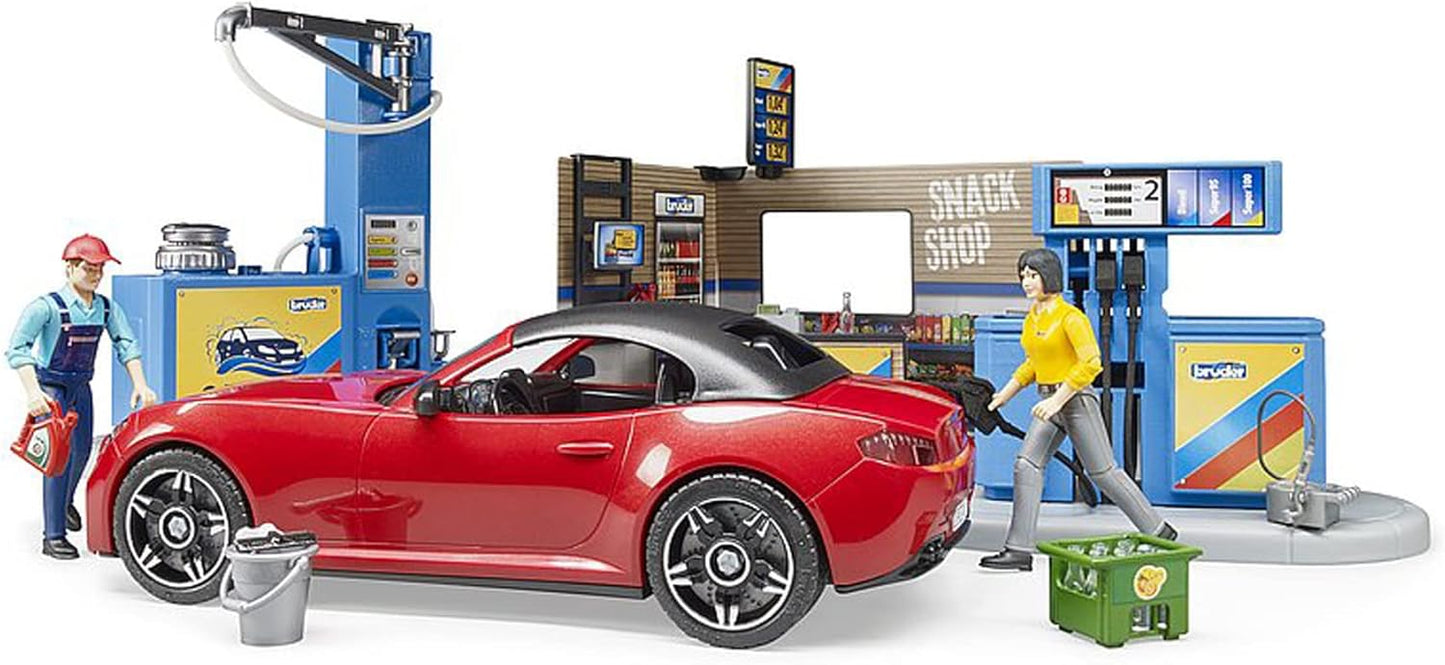 Bruder 62111 Bworld Gas Station w/ Car Wash 24.12.8