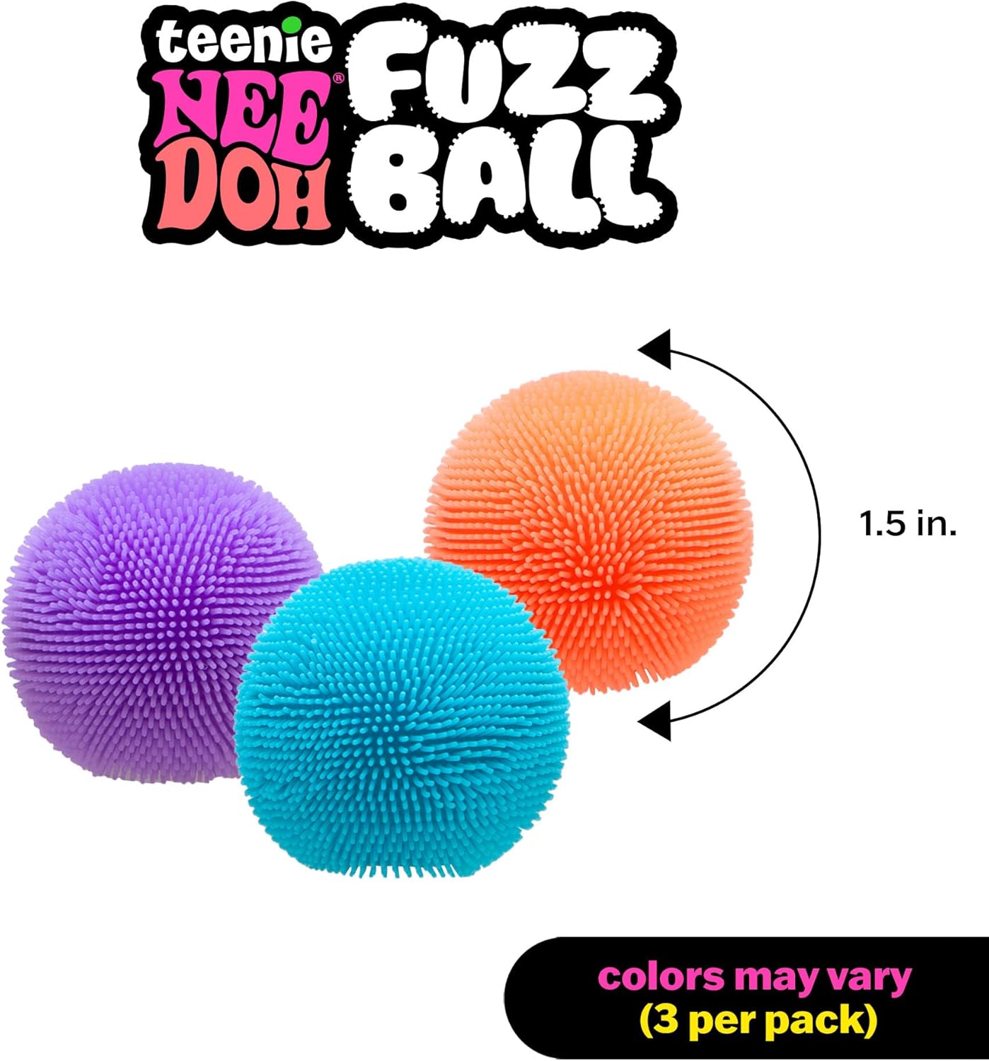 NeeDoh - Teenie Fuzz Ball 3pk