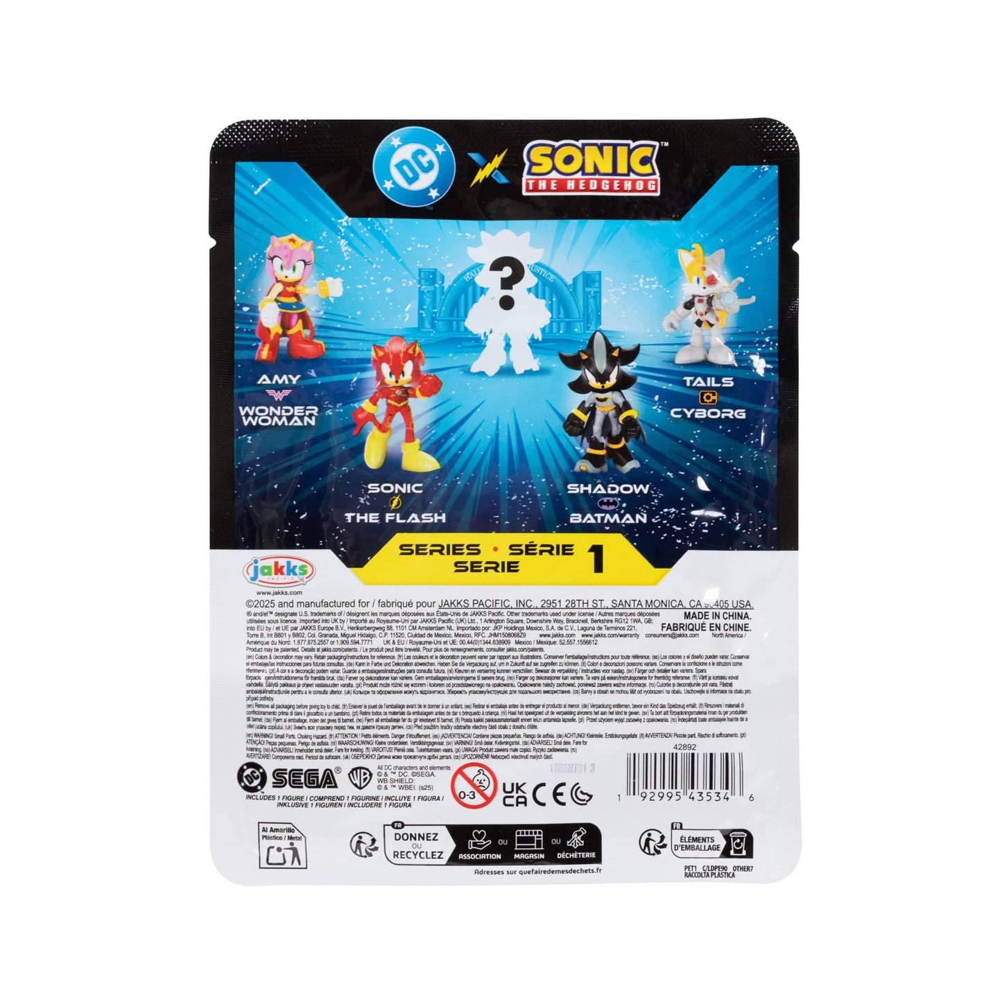 Sonic x DC 2.5in Figure Blind Bag Wave 1 Assorted