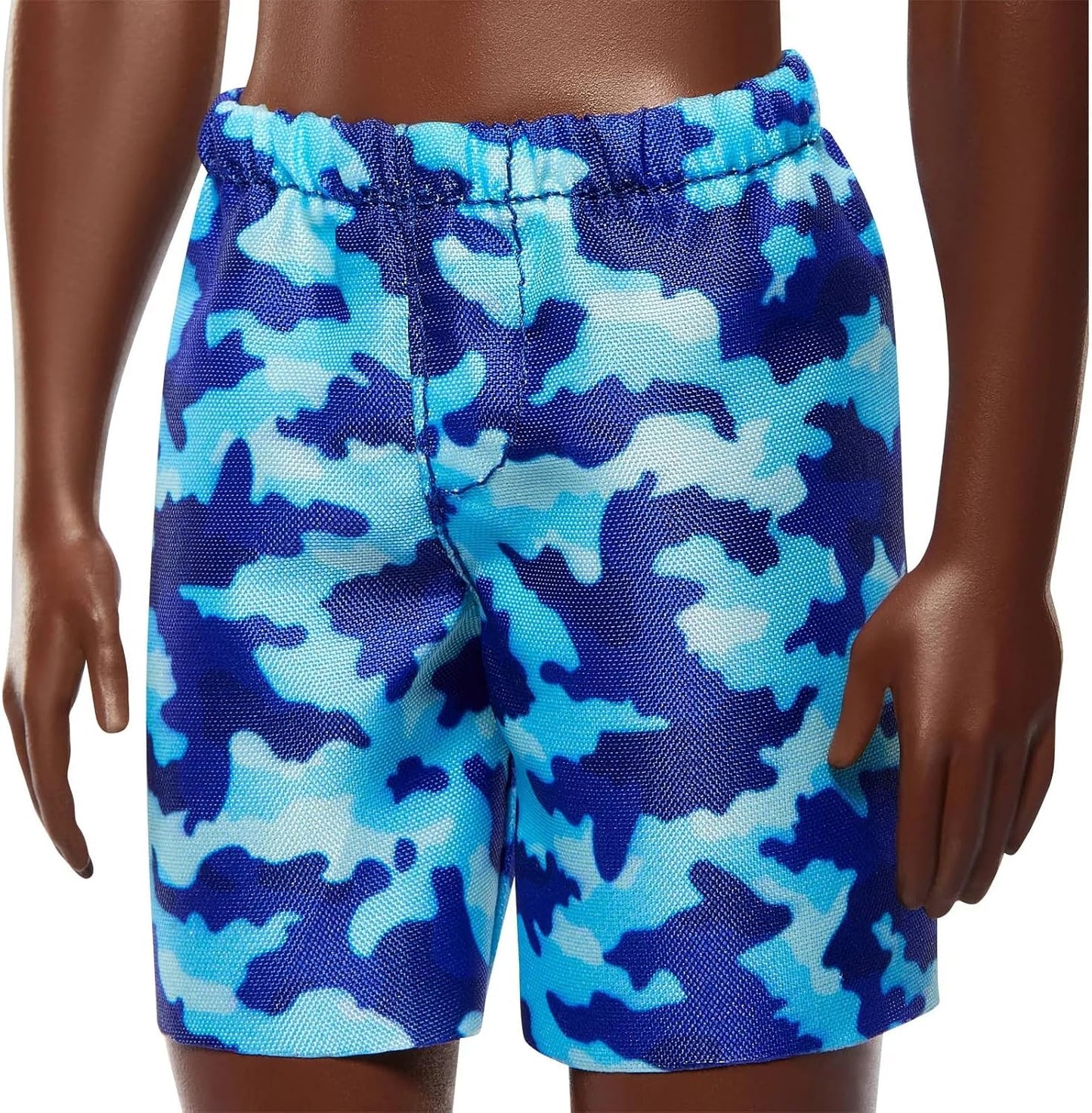 Barbie Beach Ken Doll With Dark Brown Hair Wearing Blue Swimsuit