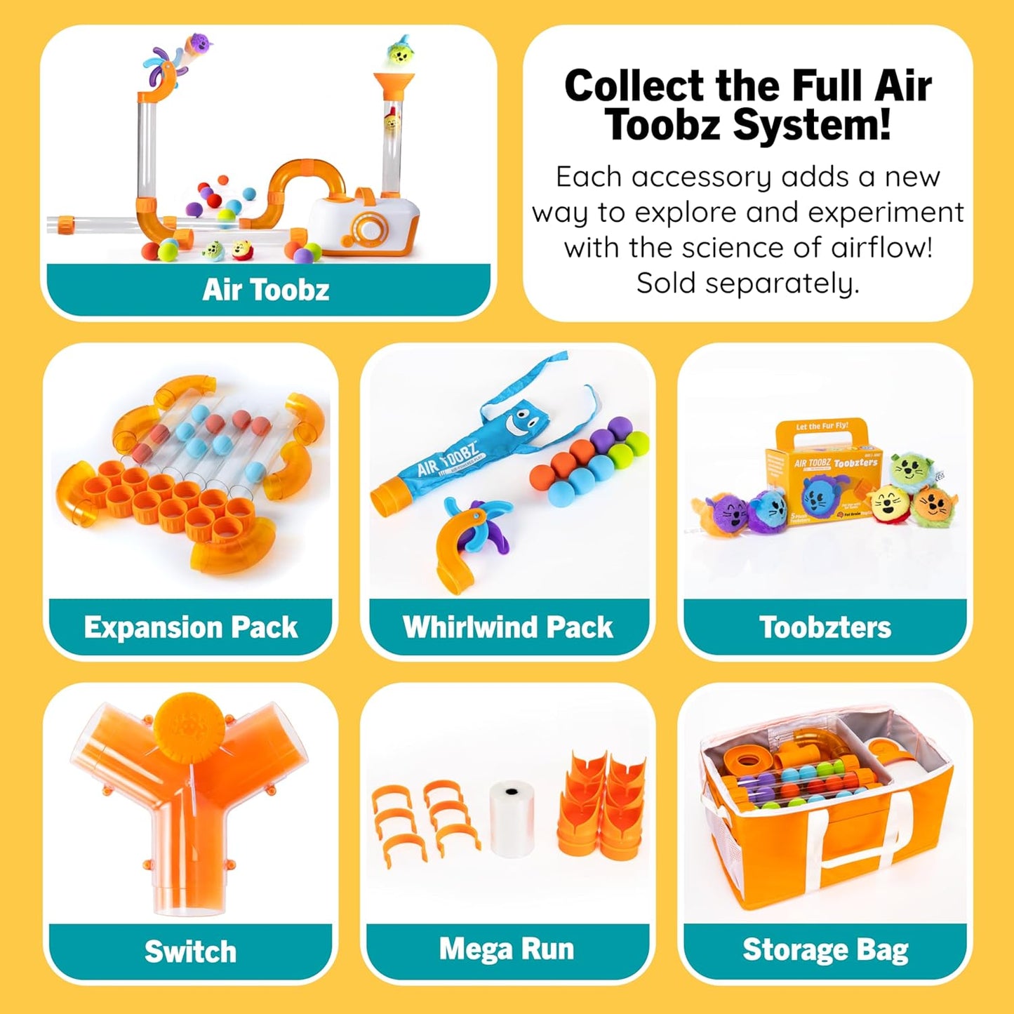 Air Toobz - Fat Brain Toys The Original Air Toobz, Air-Powered STEM Building Toys