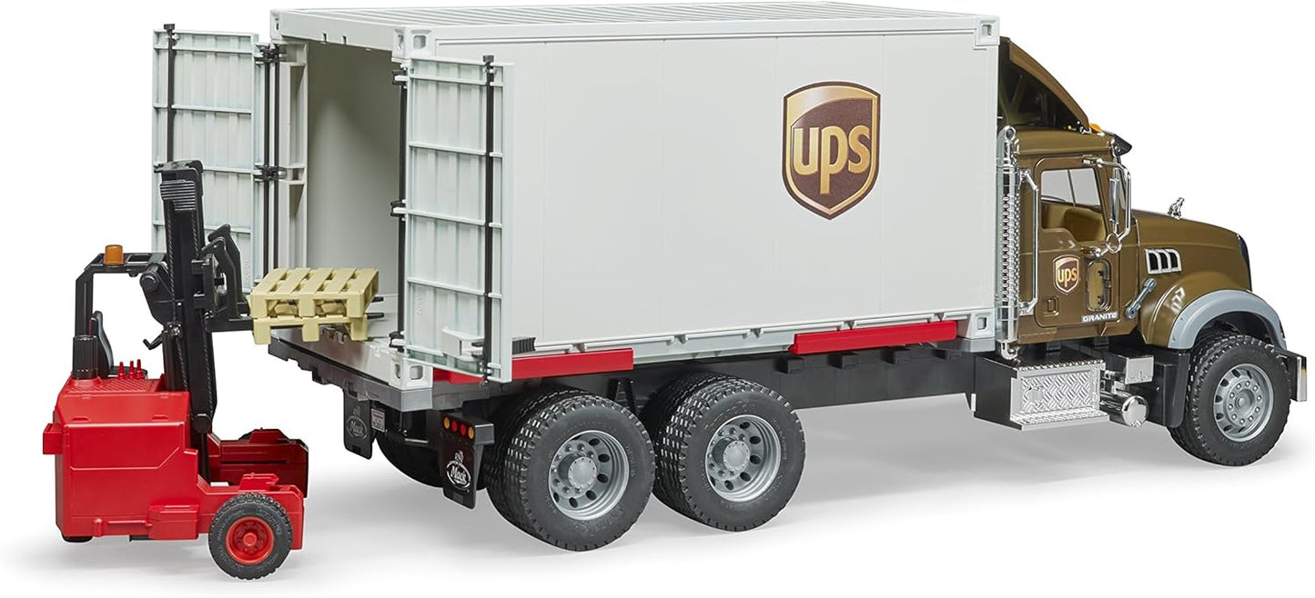 Bruder 02828 MACK Granite UPS Logistics Truck and Forklift 28.12.10
