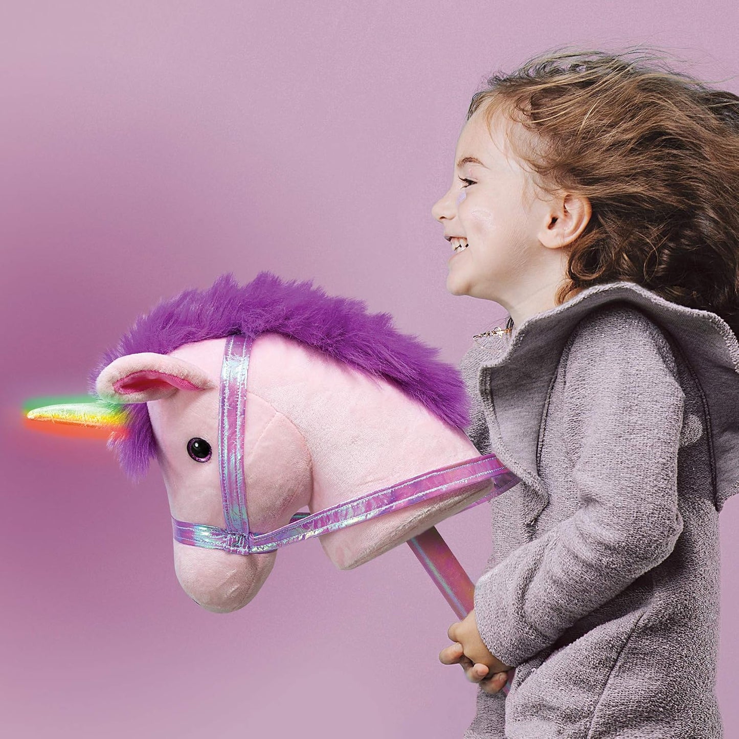 Starlight Unicorn Light Up Hobby Horse