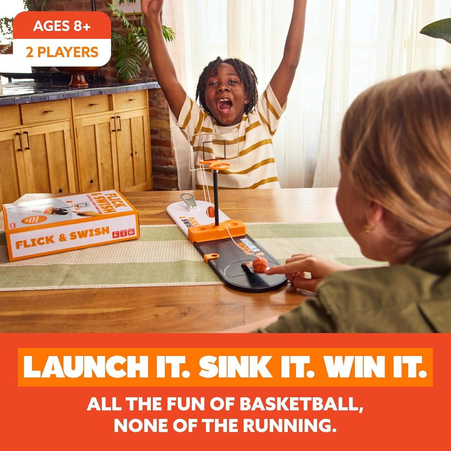 Flick & Swish Basketball Hook & Ring Game