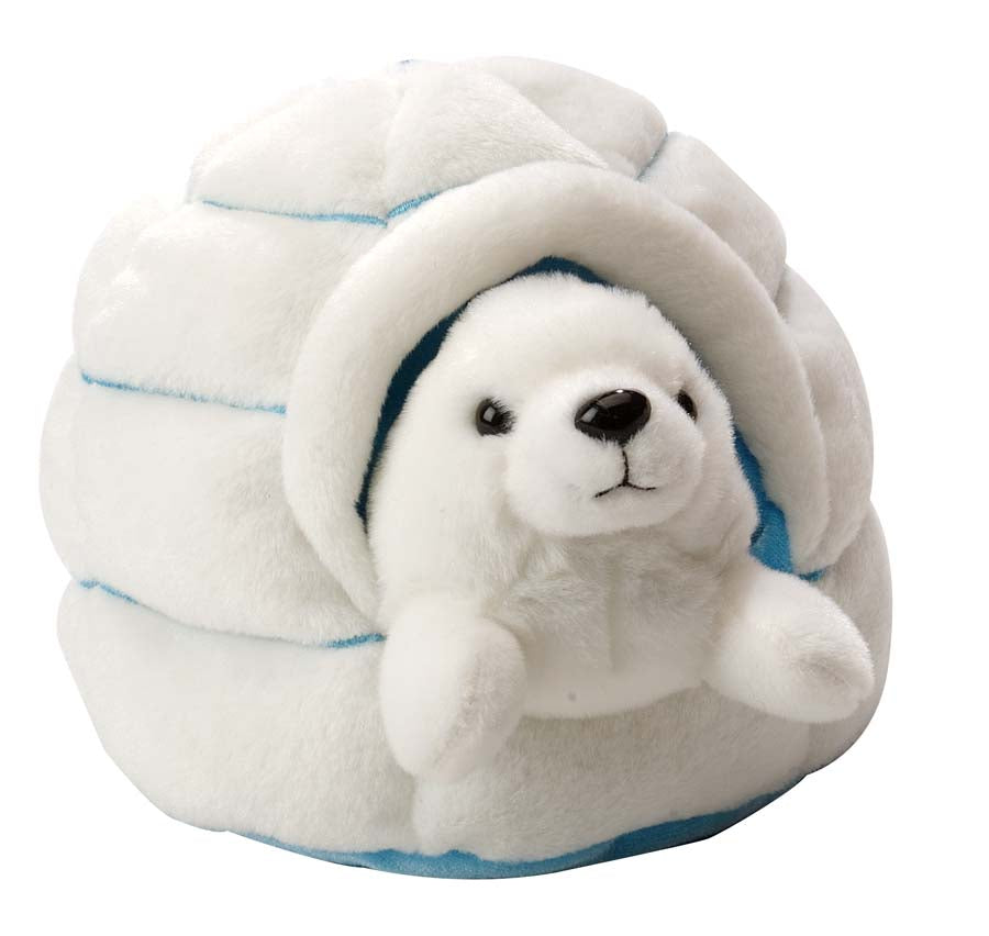 Plush Igloo With Seal Harp 8"