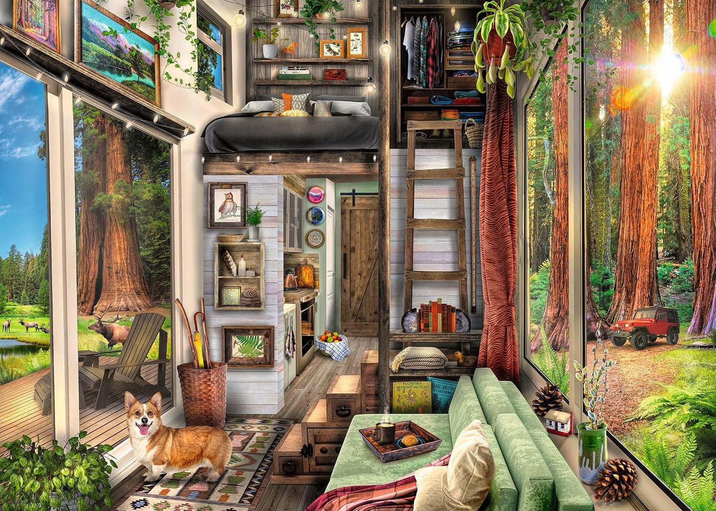 Redwood Forest Tiny House 1000pc