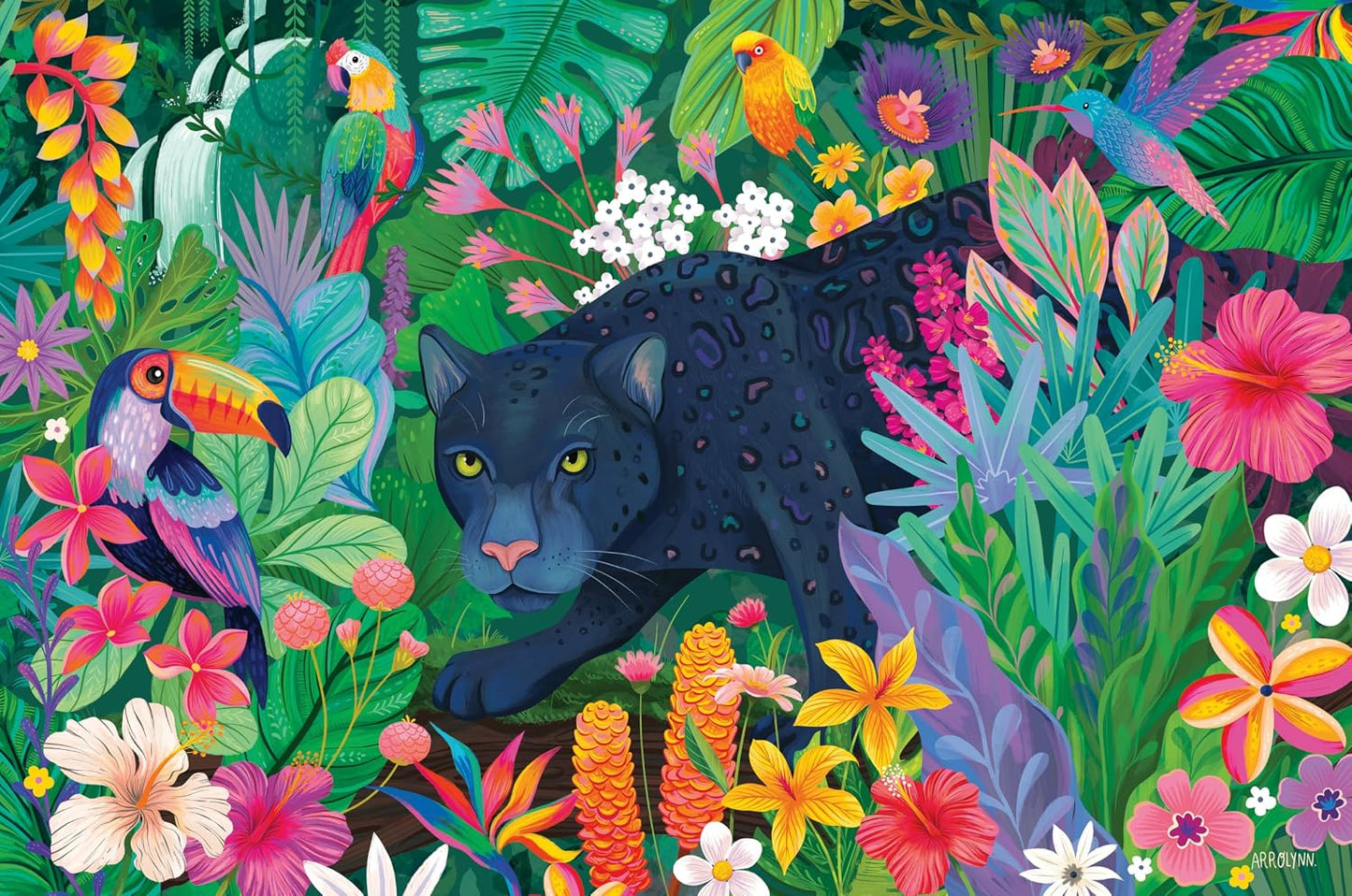 Panther in Flowery Jungle 3000pc Puzzle
