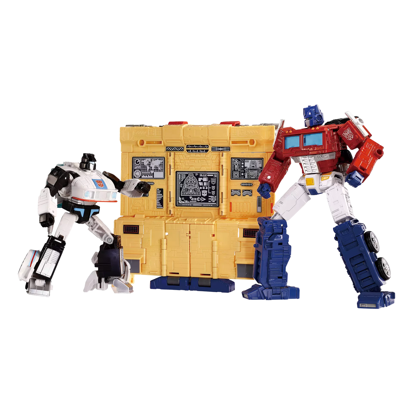 Transformers Dramatic Capture Series DCS-2 Autobot Headquarters Jazz, Mainframe, and Optimus Prime Set