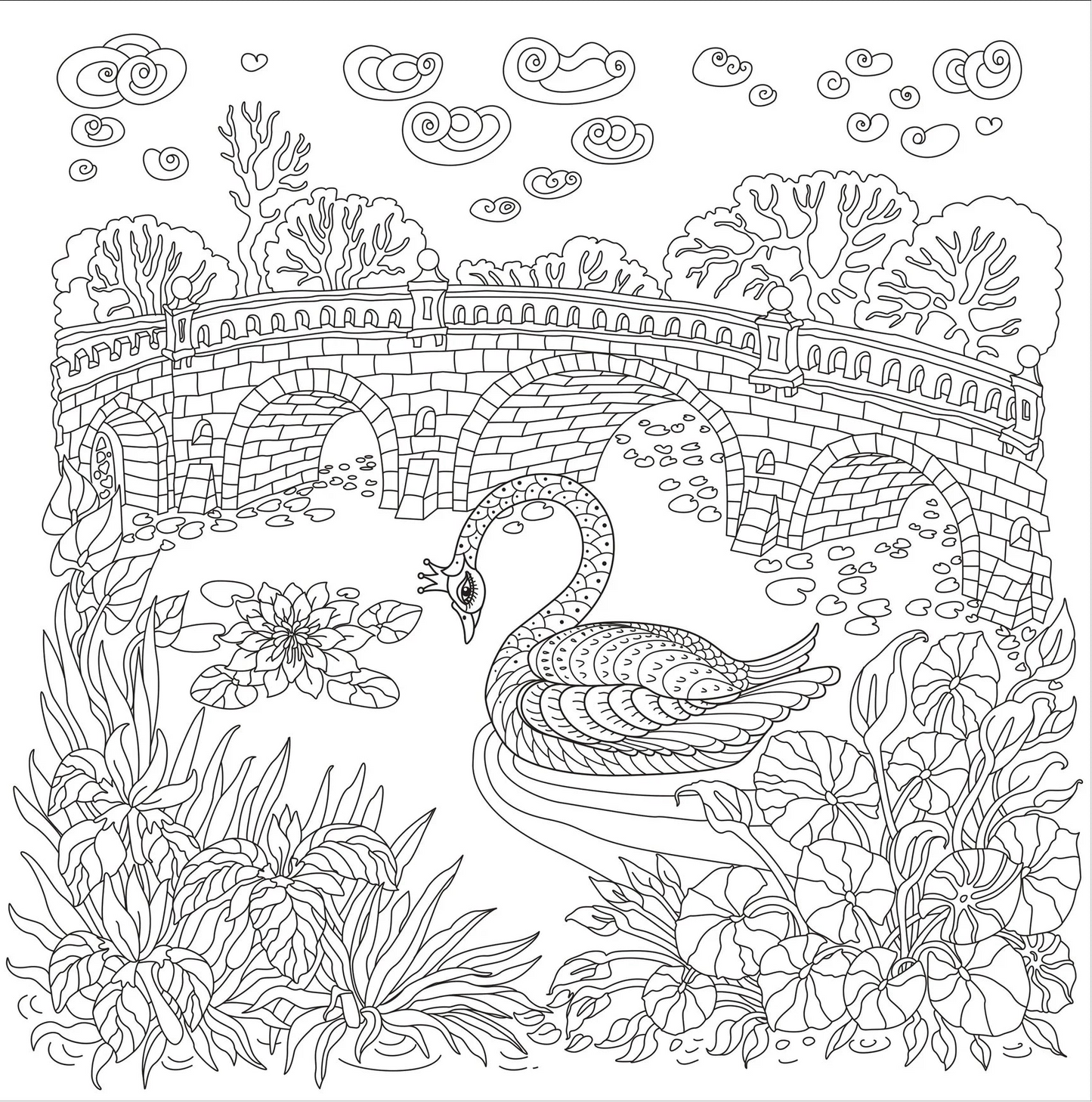 Adult Coloring Book Enchanted Kingdom