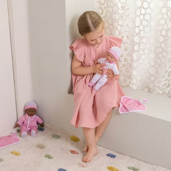 La Baby ® 11" Mini Soft Body Baby Doll White Onesie