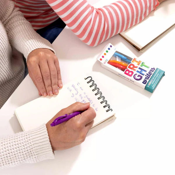 Bright Writers: Colored Ink Rectractable Ballpoint 6pk