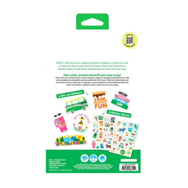 Girl Scouts: S'mores Scented Stickers (Set of 2 Sheets & 6 Die-Cut)