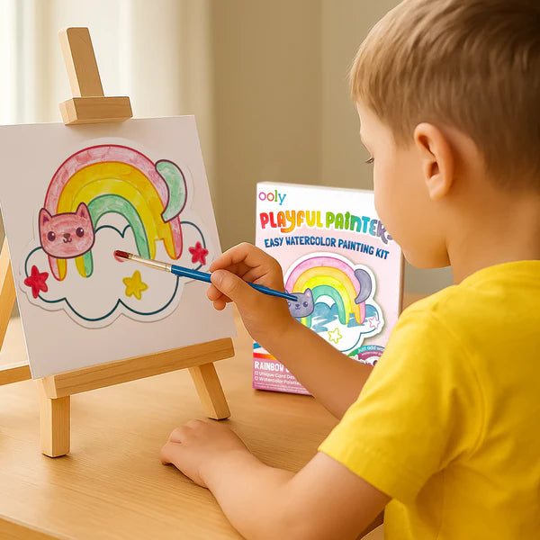 Playful Painters: Easy Watercolor Painting Kit Rainbow Cuties