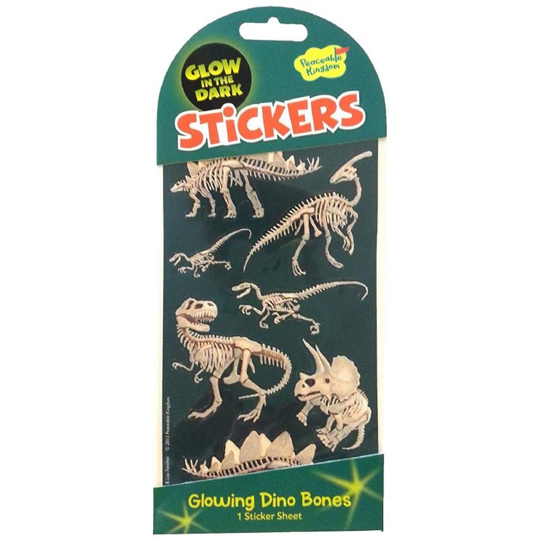 Glow-in-the-Dark: Glowing Dino Bones Stickers