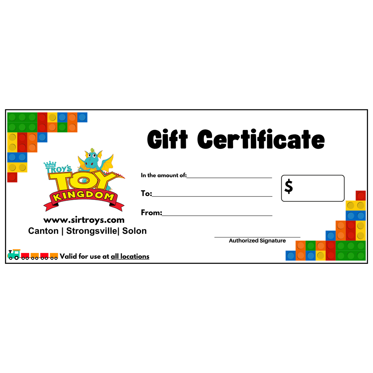 Physical Gift Card (In-Store Use Only)