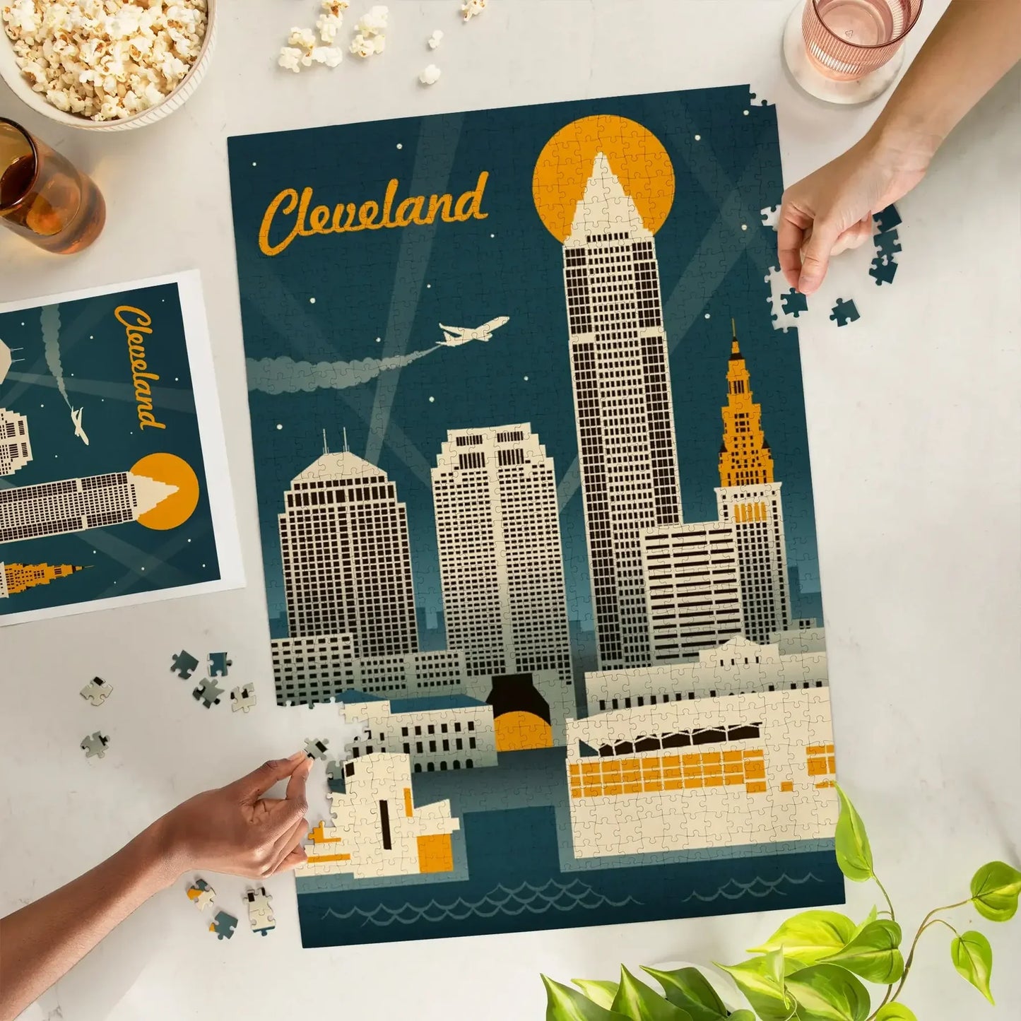 Cleveland, Ohio Retro Skyline 1000pc