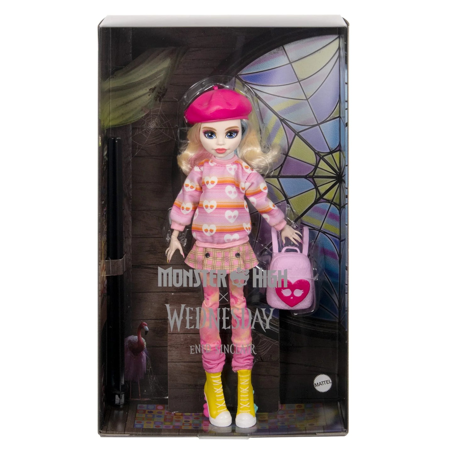 Monster High Wednesday Doll, Enid Sinclair in Pink Fashion With Accessories
