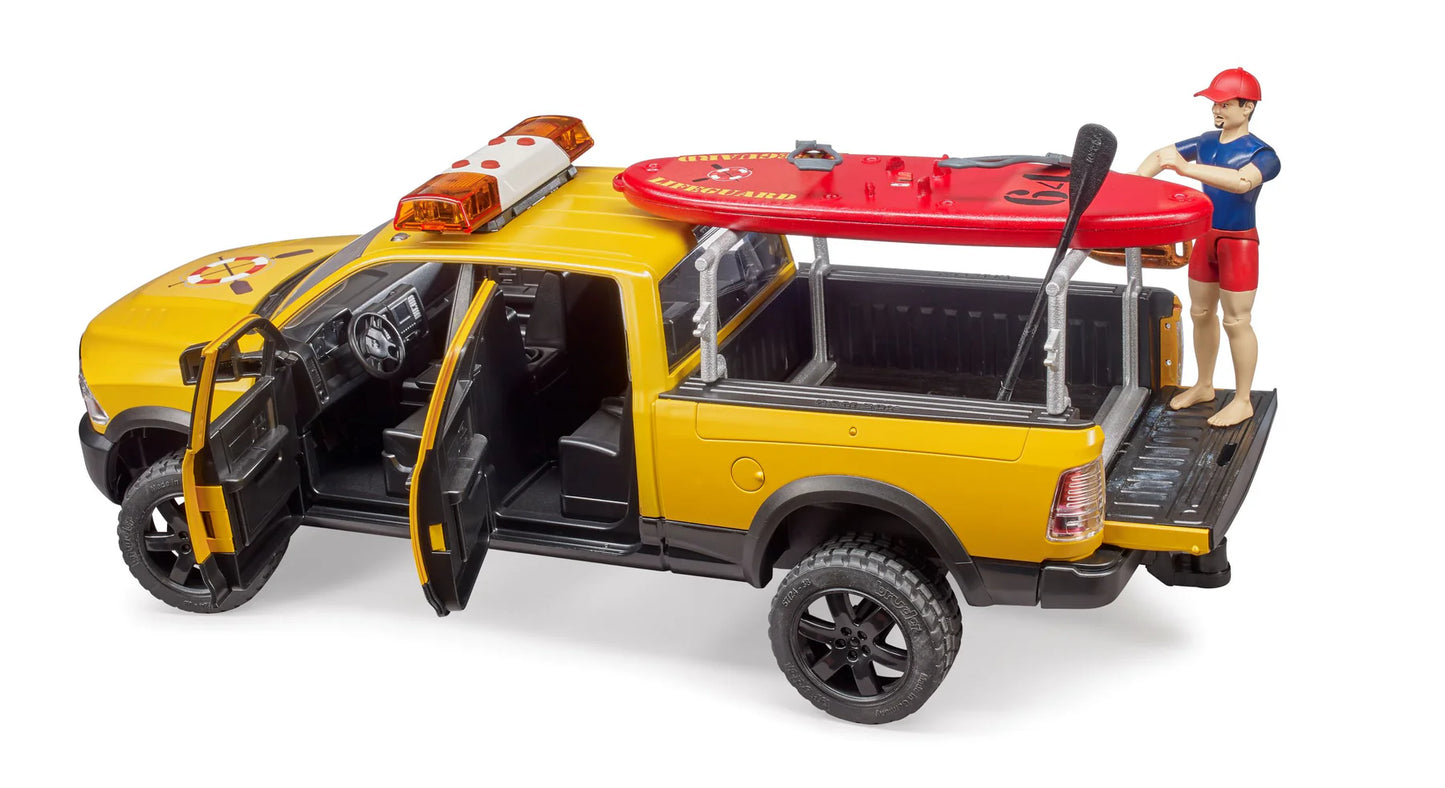 Bruder 02506 RAM 2500 Power Wagon Lifeguard w/ Figure, Stand-up Paddle and Light + Sound Module 24.12.8
