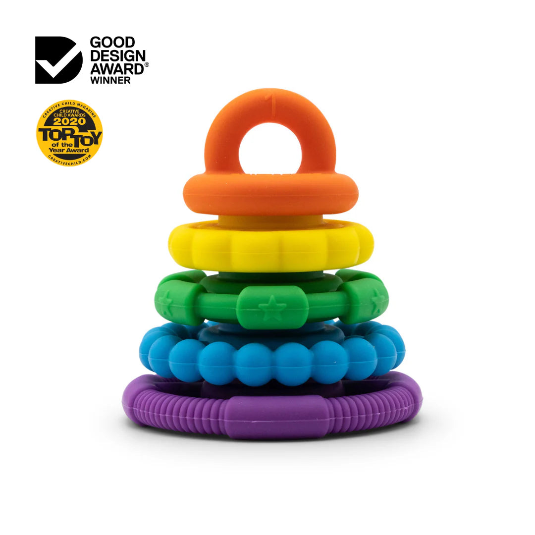 Jellystone Rainbow Stacker Teether & Toy - Rainbow