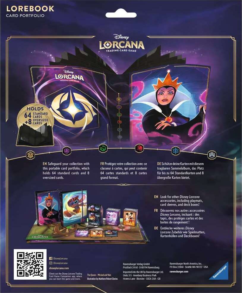 Ravensburger Disney Lorcana TCG: 10-page Portfolio - Maleficent