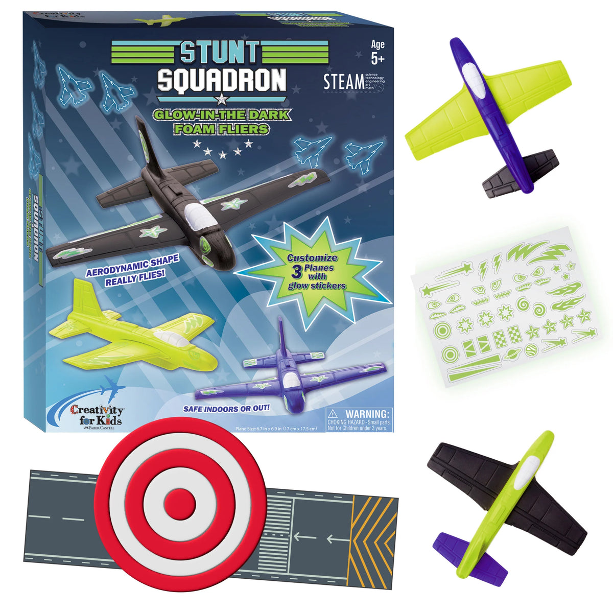 Stunt Squadron Glow in the Dark Foam Fliers