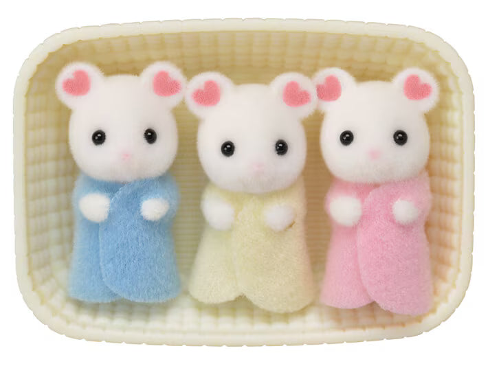 Marshmallow Mouse Triplets - Calico Critters