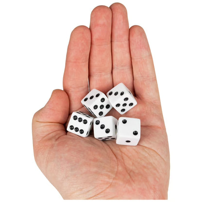 Dice 5pk White D6