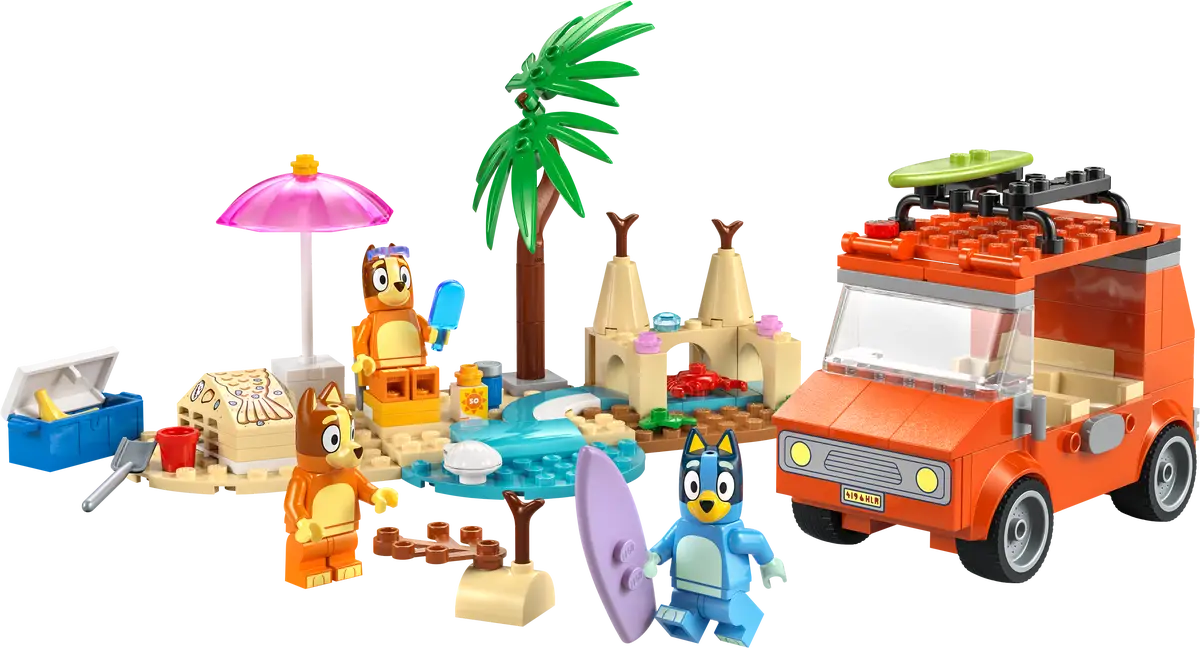LEGO® Bluey Bluey's Beach & Family Car Trip (11202)