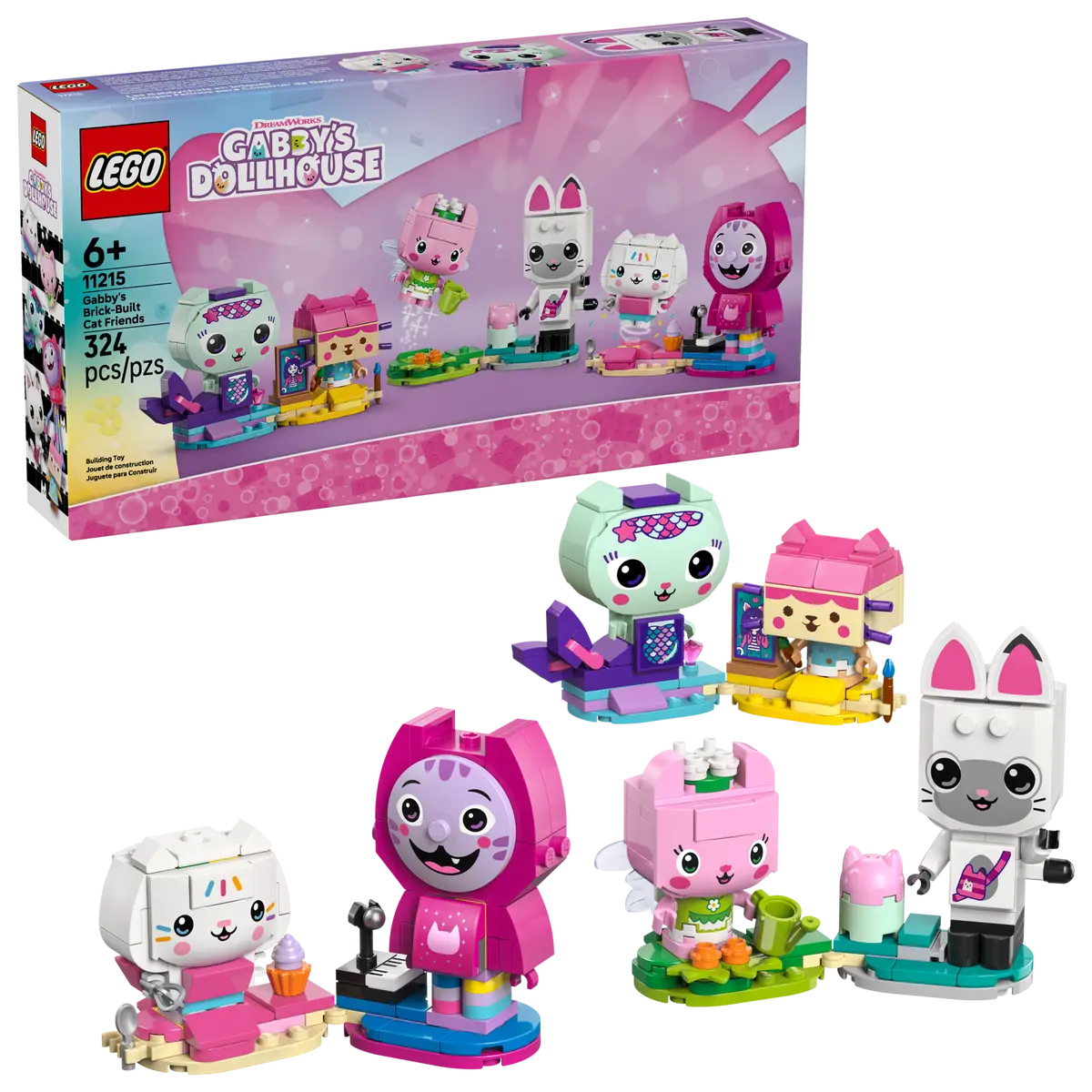 LEGO® Gabby's Dollhouse Gabby's Brick-Built Cat Friends (11215)