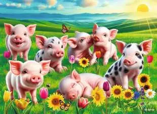 Precious Piglets 60pc Puzzle